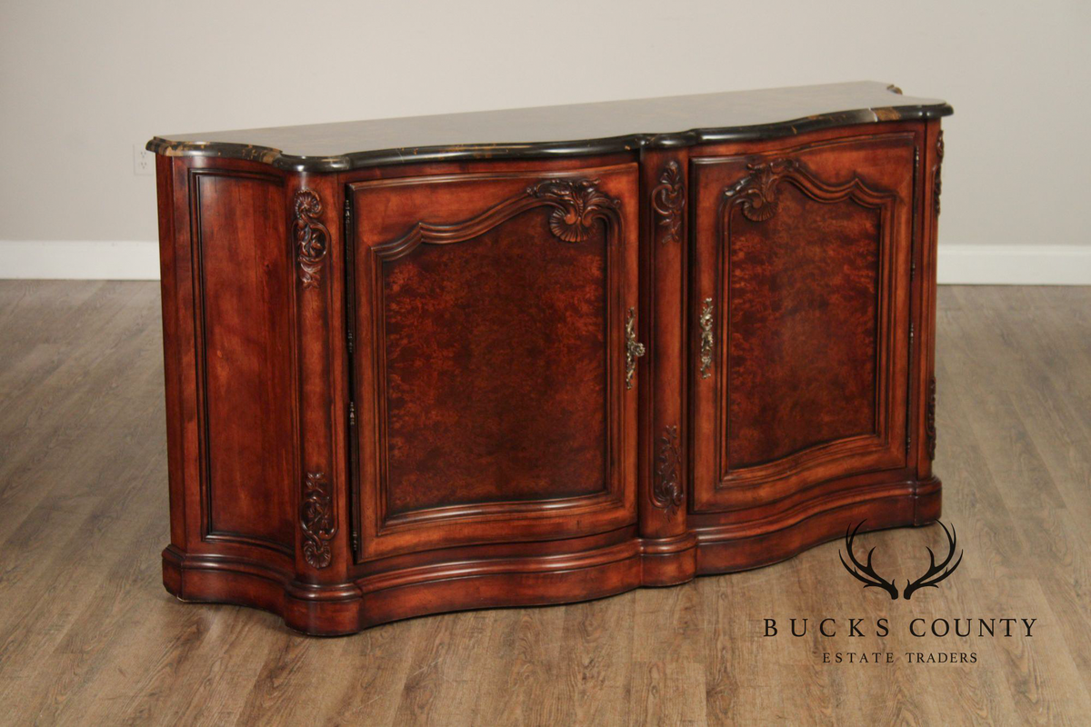 Henredon Italian Renaissance Style Marble Top Buffet