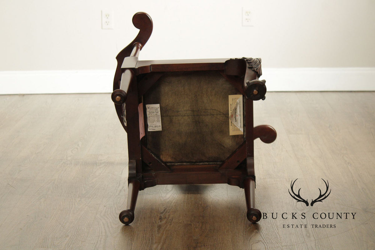 Henkel Harris Mahogany Chippendale Style Corner Chair