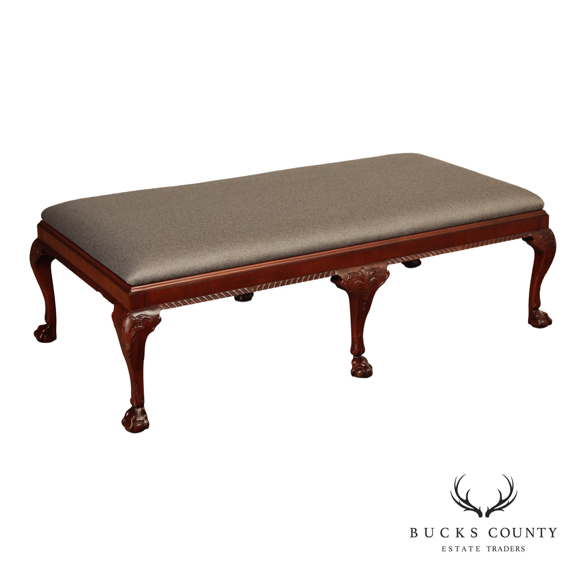 Baker Statley Homes Georgian Style Mahogany Bench