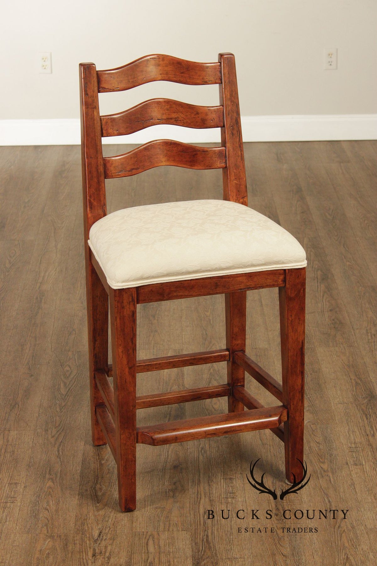 Bausman French Country Style Set of Four Bar Stools