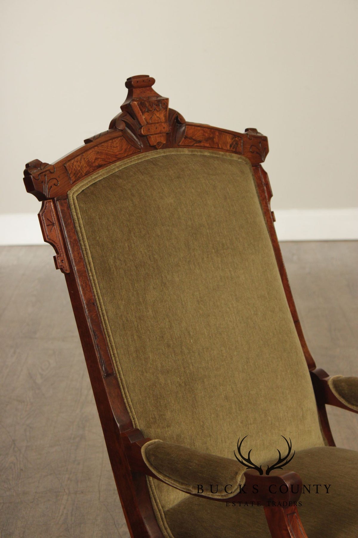 Antique Victorian Eastlake Walnut Platform Rocking Chair