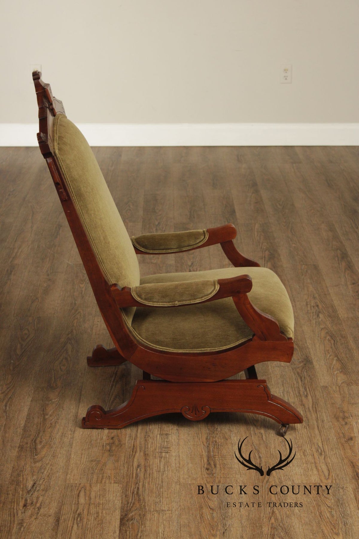 Antique Victorian Eastlake Walnut Platform Rocking Chair