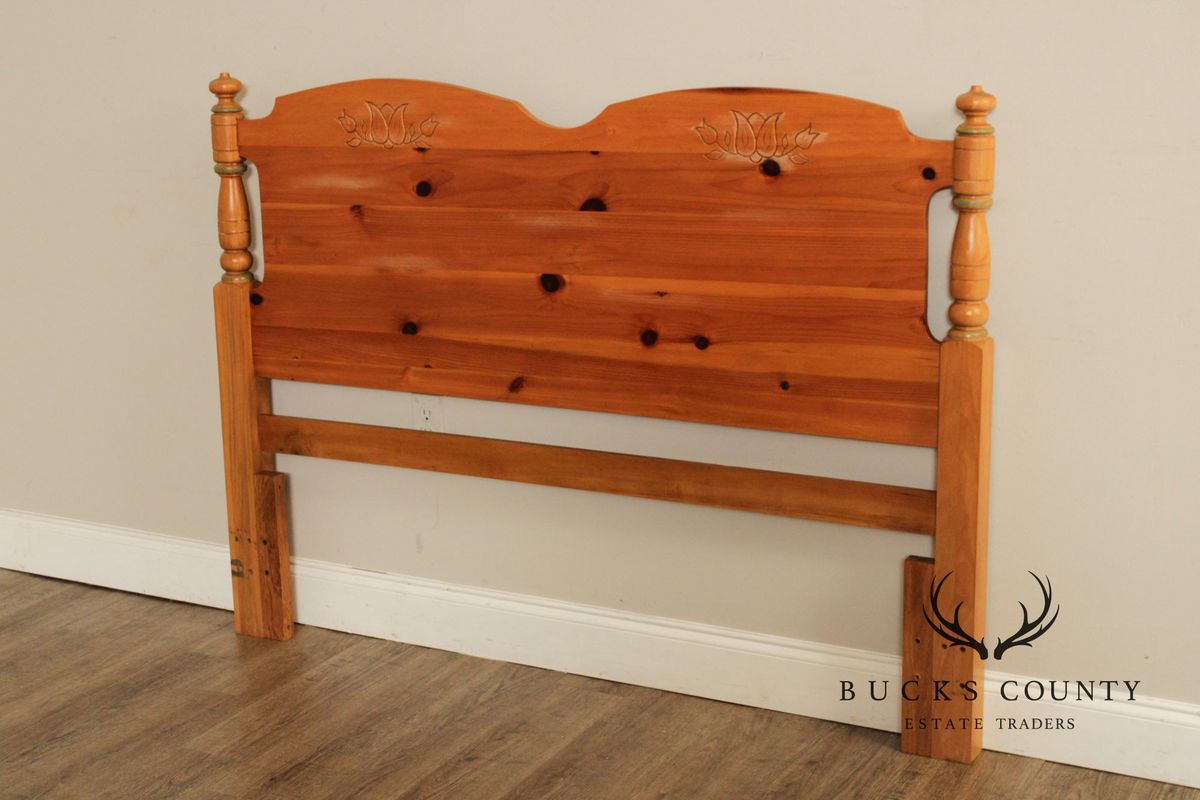 Cottage Style Knotty Pine Queen or Full Headboard