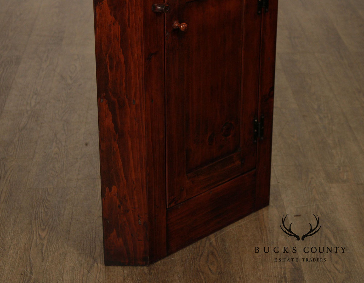 Custom Quality Narrow Pine Corner Cabinet
