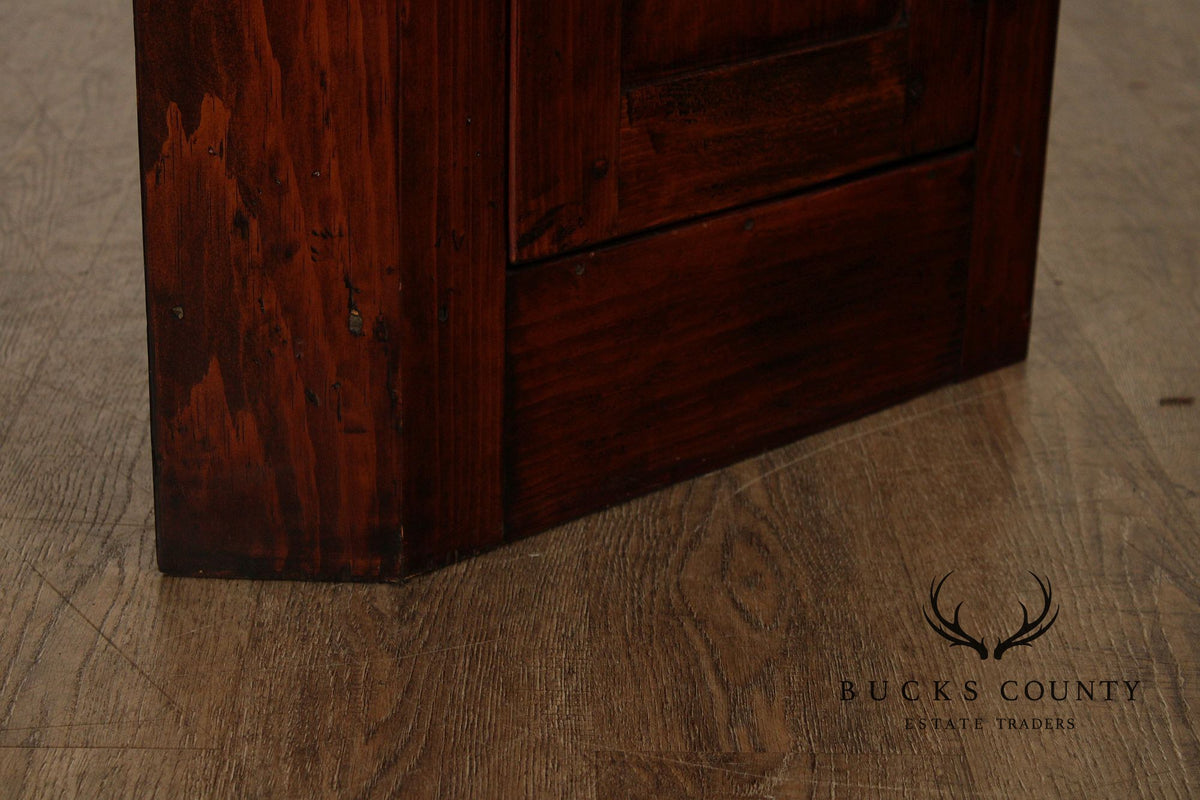 Custom Quality Narrow Pine Corner Cabinet