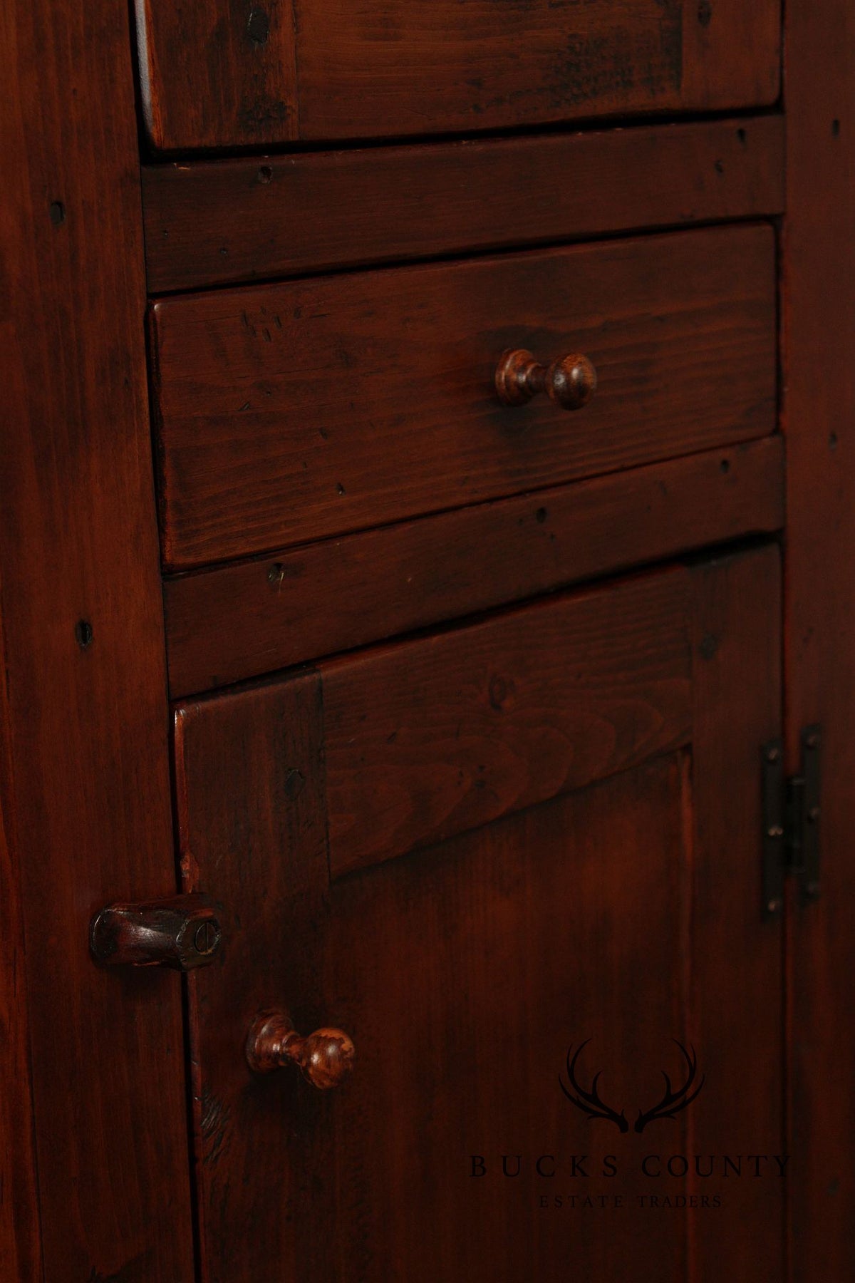Custom Quality Narrow Pine Corner Cabinet