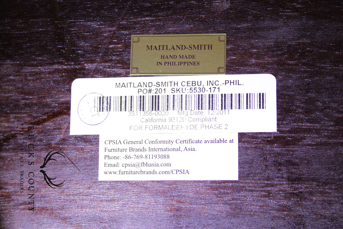 Maitland Smith Georgian Style Leather Top Mahogany Executive Partners Desk