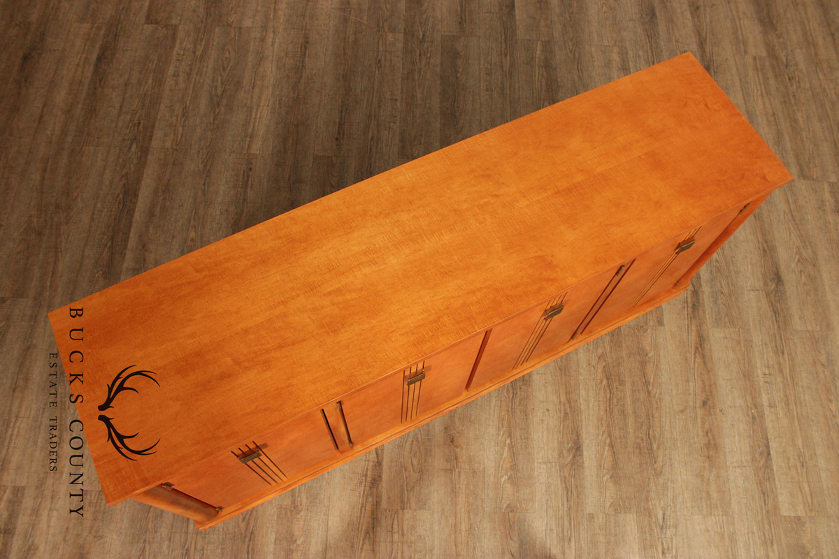 Hickory White Genesis Collection Art Deco Style Maple Sideboard
