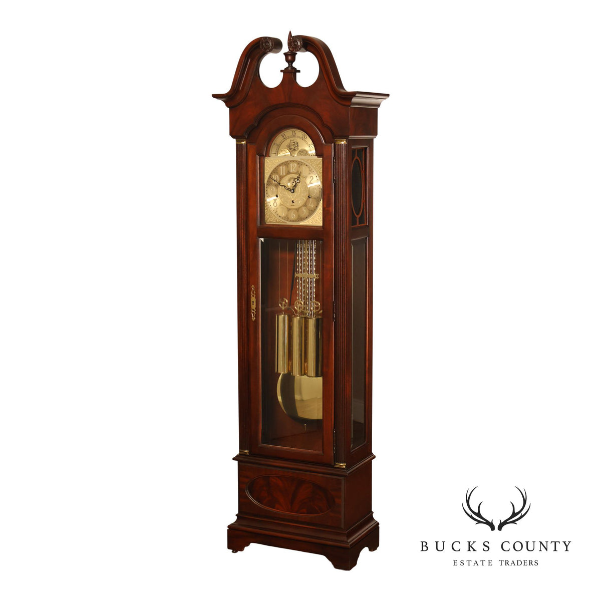 Howard Millar 3 Weight Pedalium Nautical Themed Grandfather Clock
