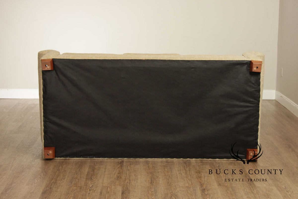 Ethan Allen Three Cushion Sofa With Rolled Arms