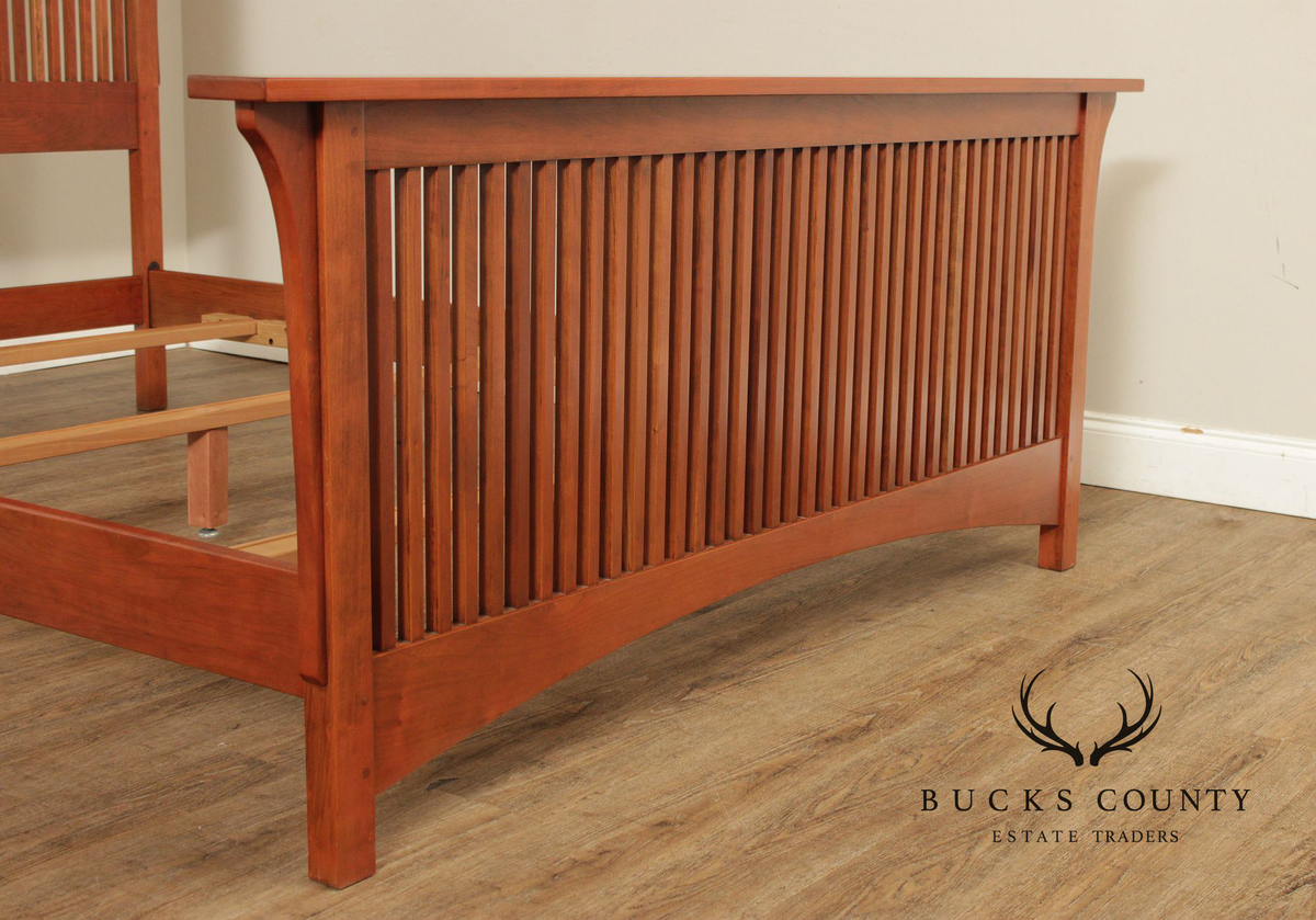 Stickley Mission Collection Cherry Queen Spindle Bed