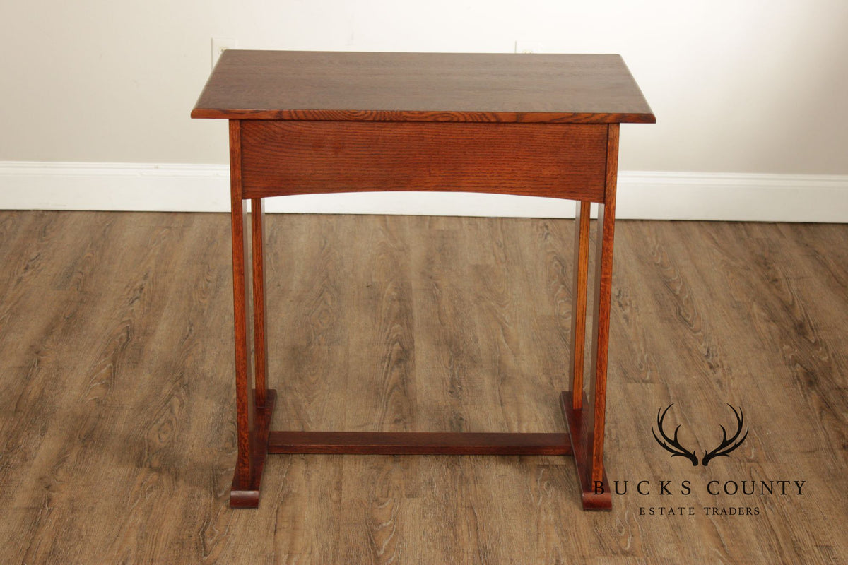 Stickley Mission Collection Harvey Ellis Oak Console Table With Inlay