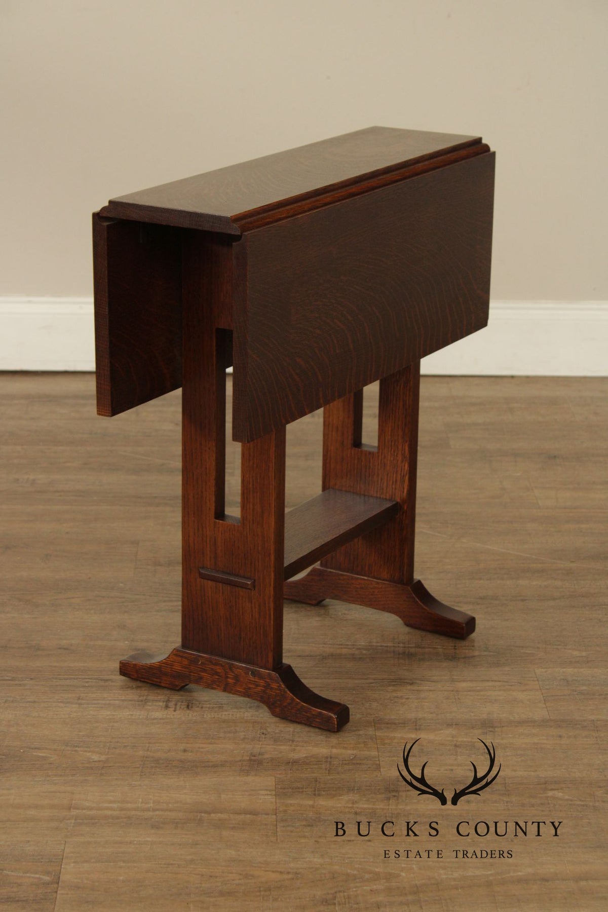 Stickley Mission Collection Oak Drop Leaf Side Table