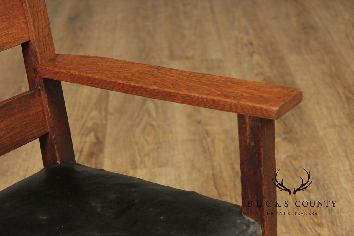 Antique Gustav Stickley Mission Oak Child Armchair