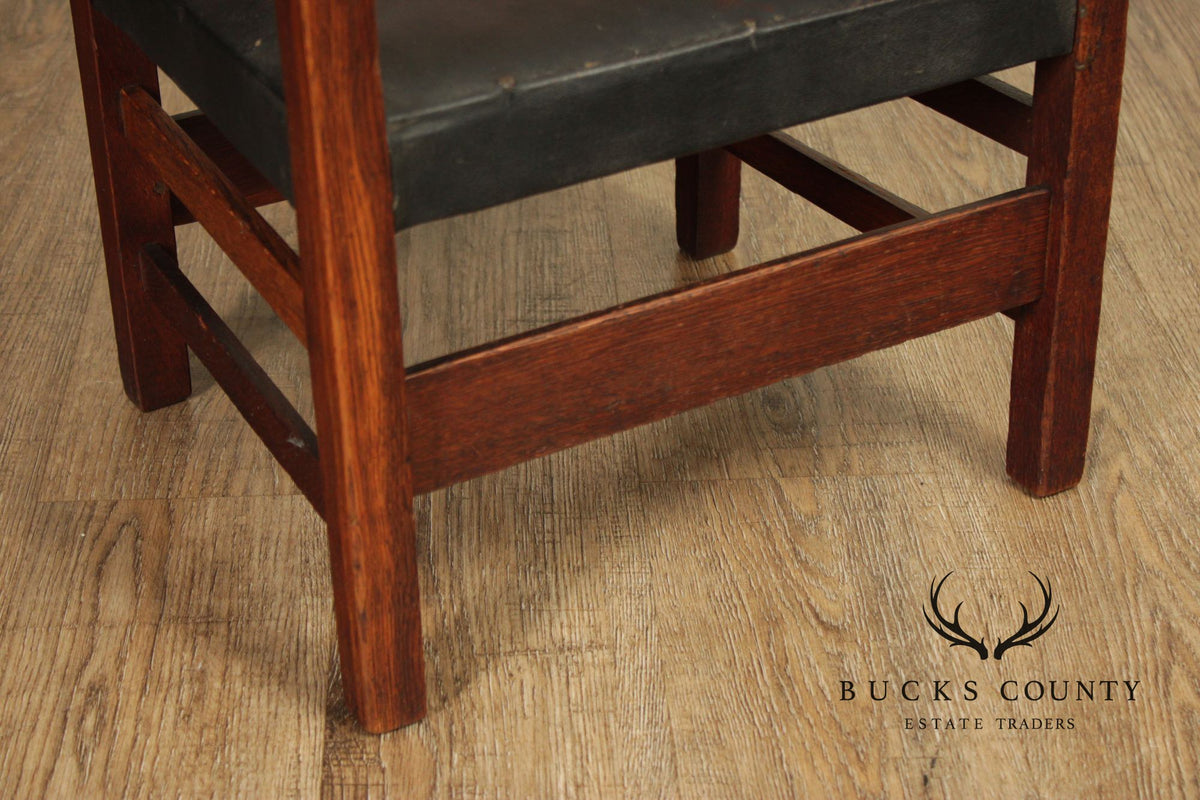 Antique Gustav Stickley Mission Oak Child Armchair