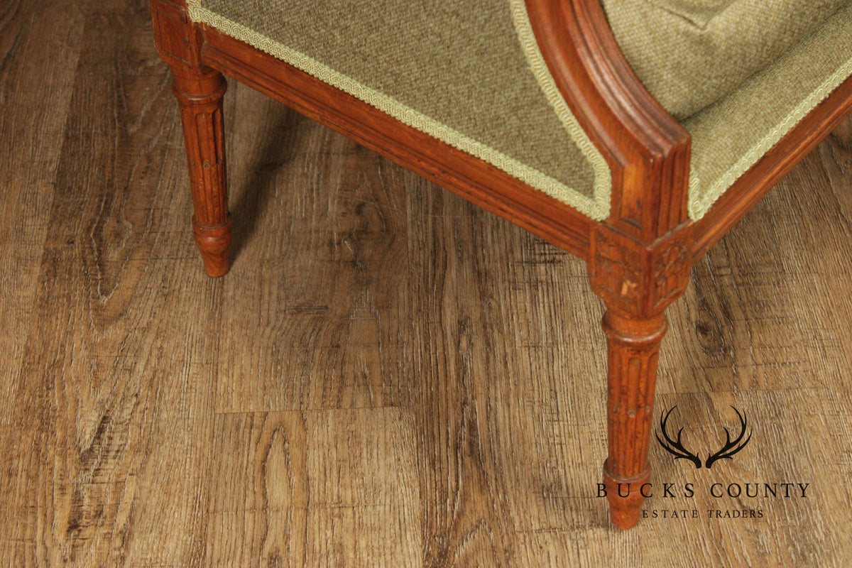 Antique French Louis XVI Style Pair of Child's Bergere Armchairs