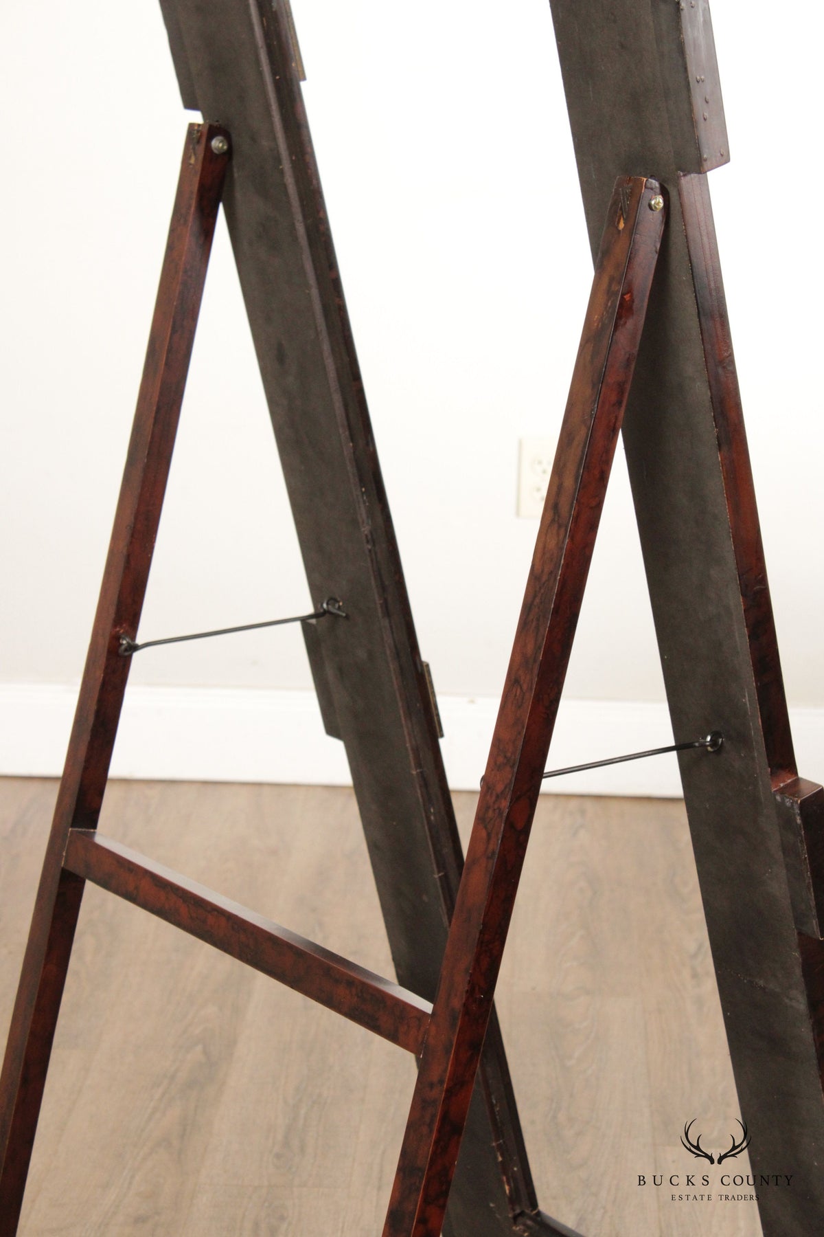 Brutalist Style Wood and Cast Iron A-Frame