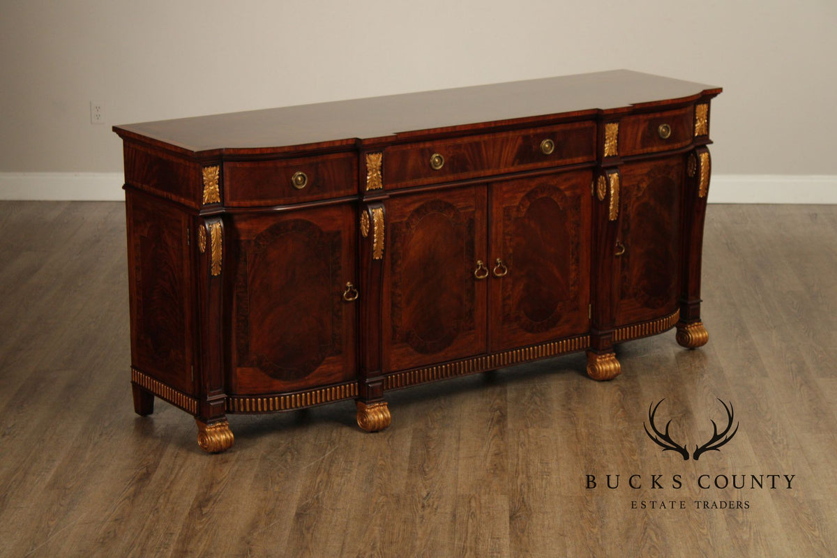 Maitland Smith Mahogany & Partial Gilt Regency Style Sideboard