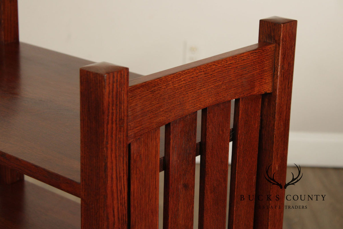 Stickley Mission Collection Oak Bookcase Magazine Stand