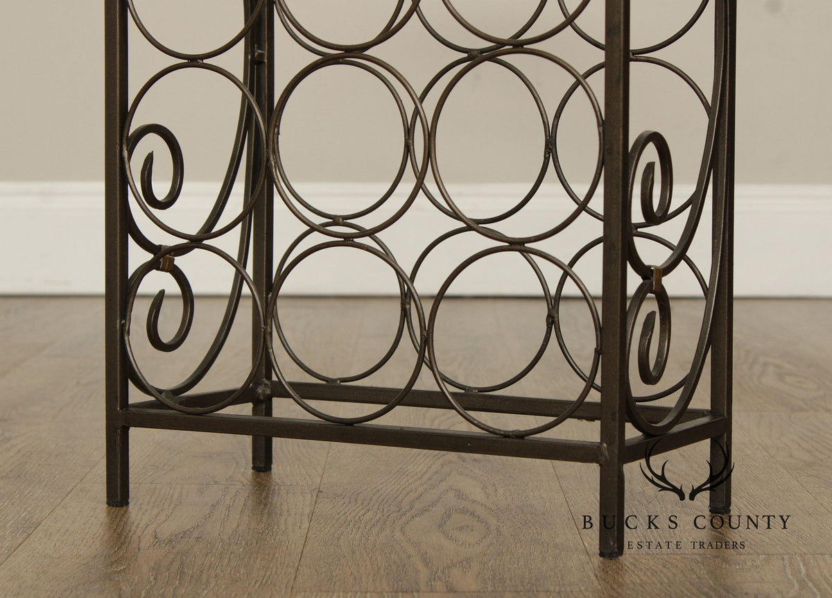 Arched 20-Bottle Iron Wine Rack