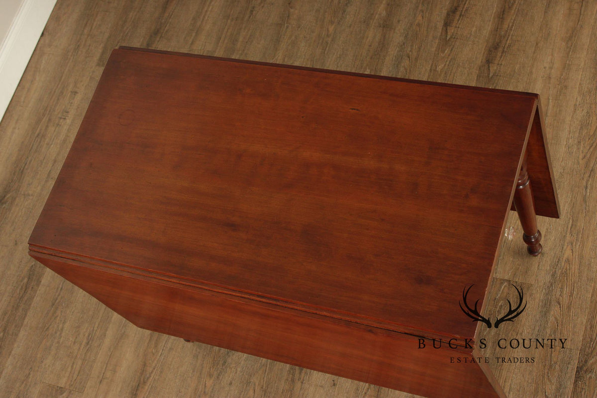 Antique American Cherry Drop-Leaf Dining Table