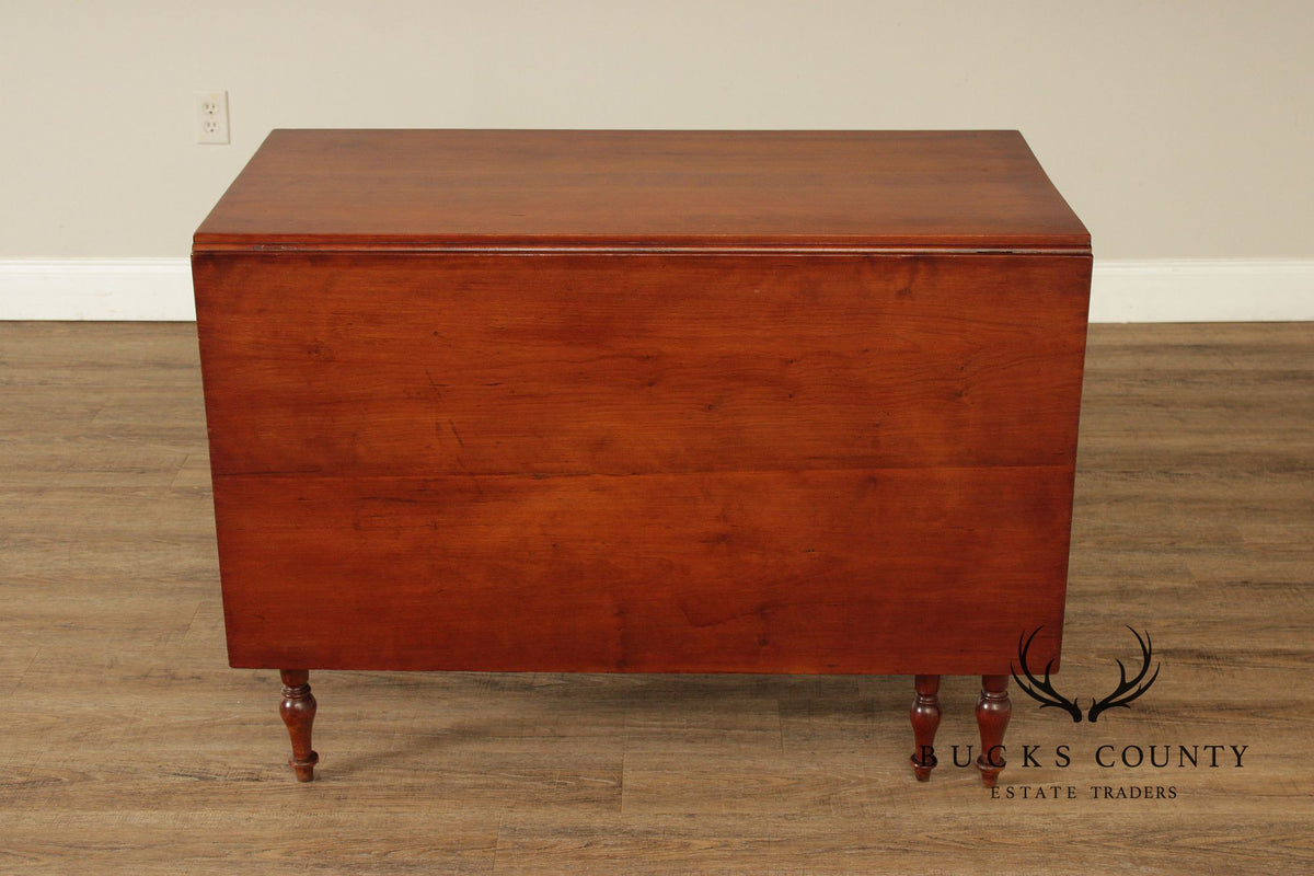 Antique American Cherry Drop-Leaf Dining Table