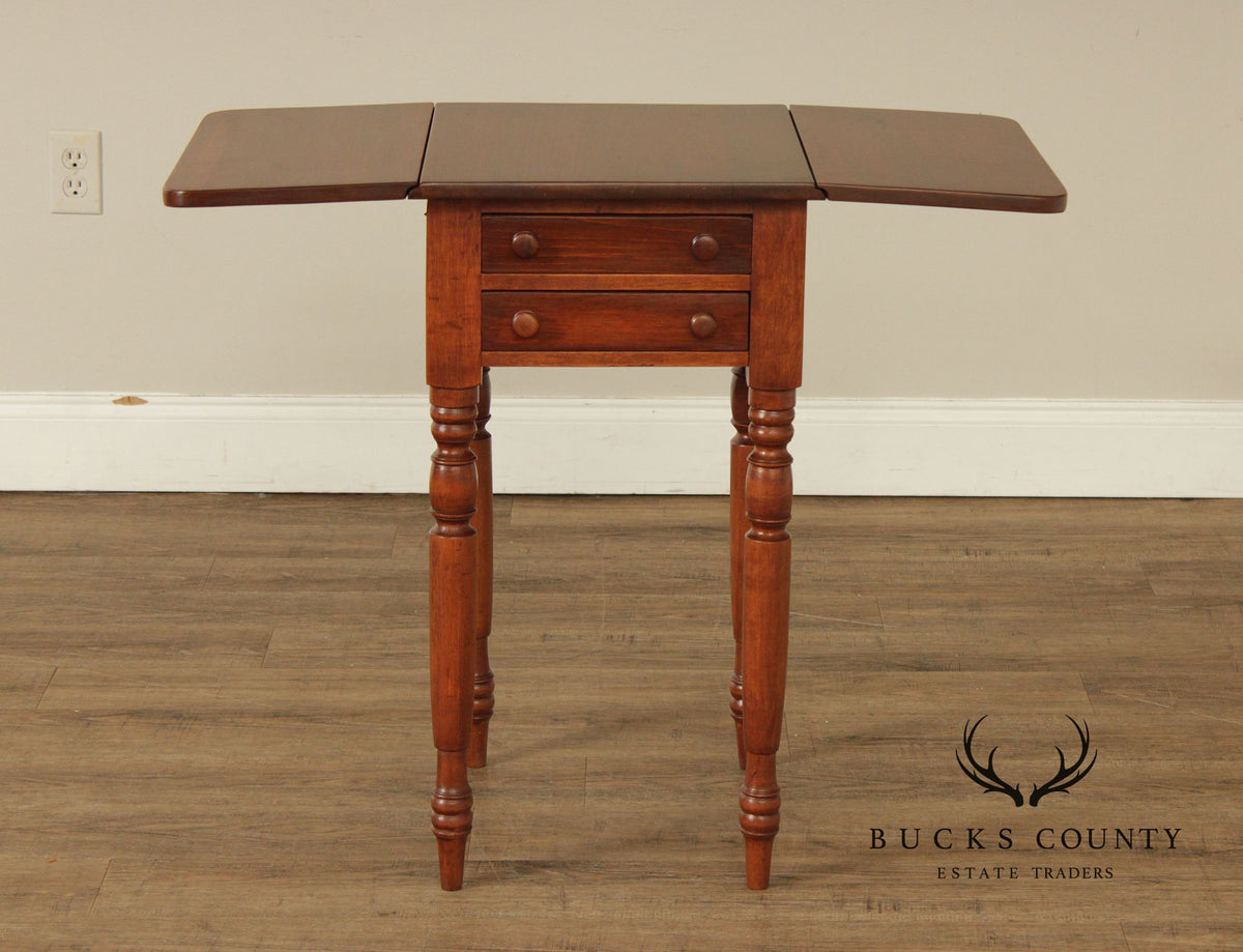 Antique Sheraton Drop-Leaf Pembroke Side Table