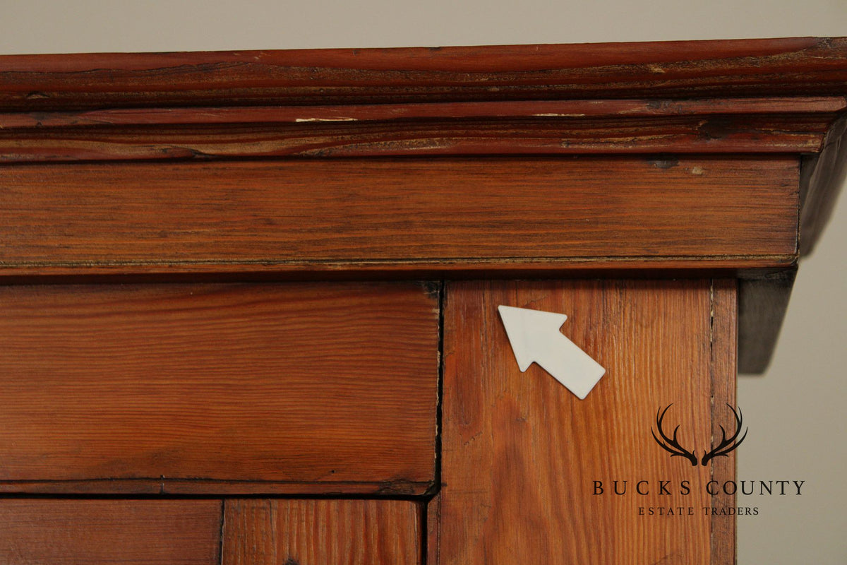Antique American Pine Two-Door Cupboard