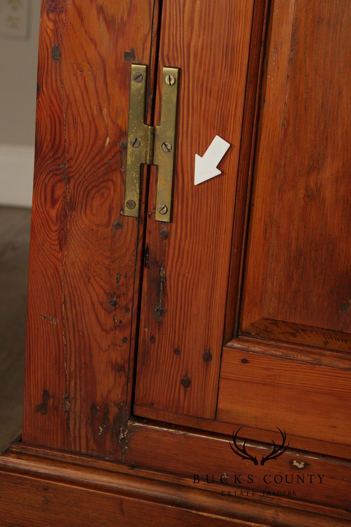 Antique American Pine Two-Door Cupboard
