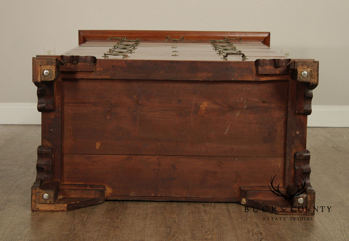Antique American Chippendale Style Walnut Tall Chest of Drawers