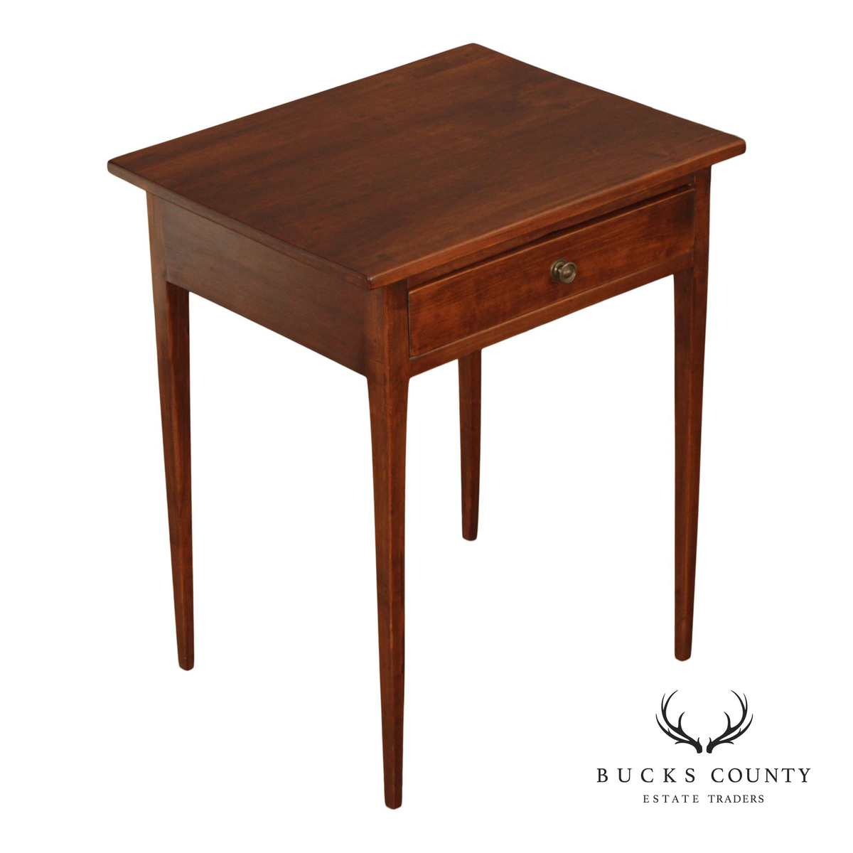 Antique Shaker Style One Drawer Side Table Nightstand