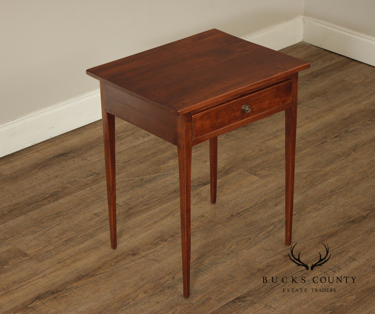 Antique Shaker Style One Drawer Side Table Nightstand