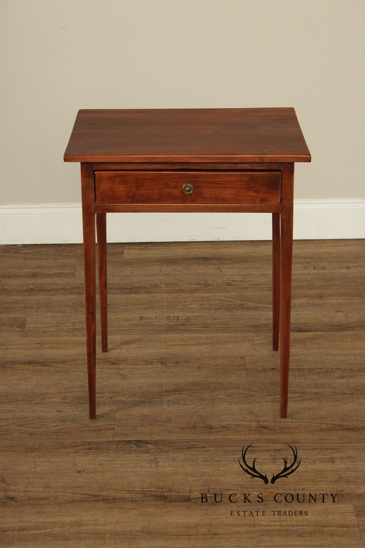 Antique Shaker Style One Drawer Side Table Nightstand