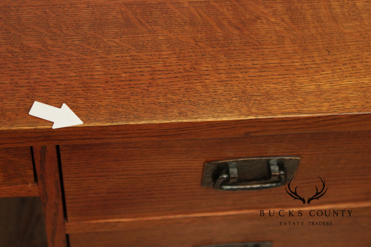 Stickley Mission Collection Oak Executive Desk