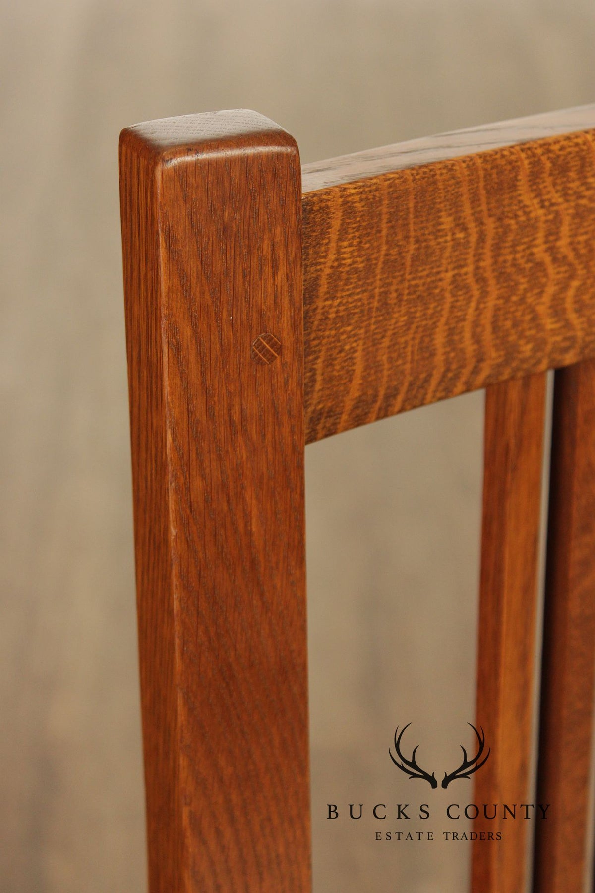 Stickley Mission Collection Oak Set Of Three Bar Stools