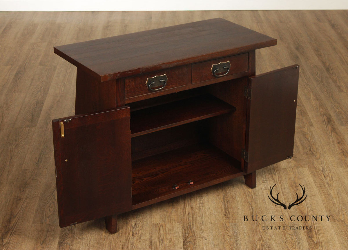 Stickley Roycroft Reissue Mission Oak Cellarette Cabinet
