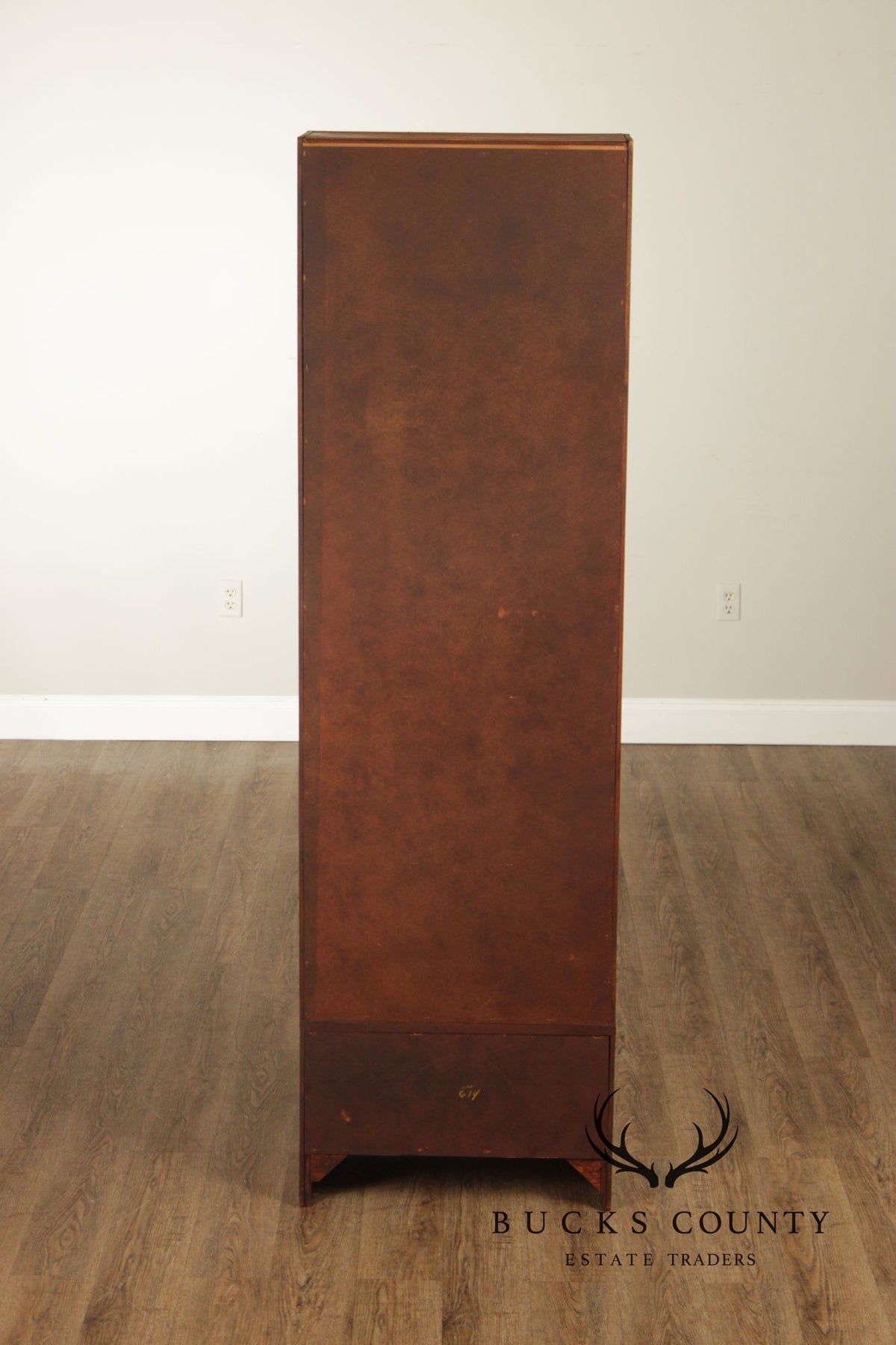 Butler Vintage Pair Of Faux Bamboo Mahogany Bookcases