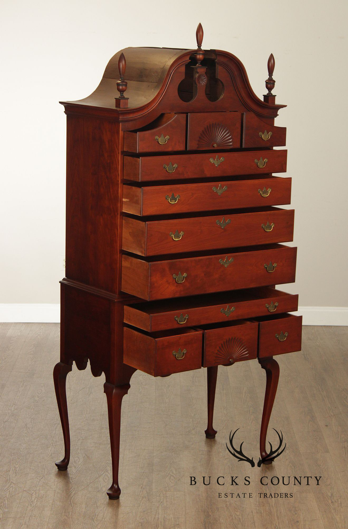 Eldred Wheeler Queen Anne Style Cherry Highboy