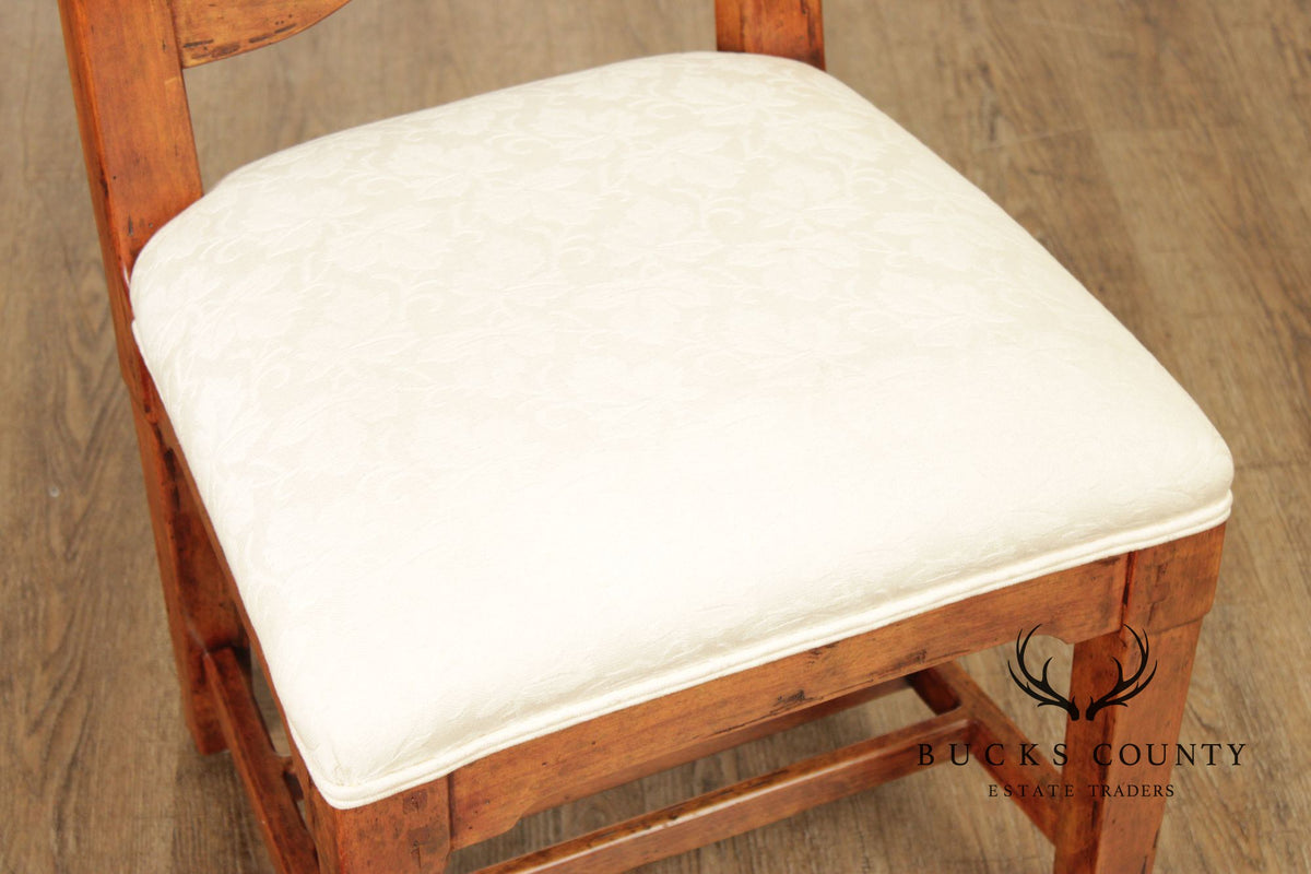 Bausman Set Of Six French Country Provincial Ladder Back Dining Chairs