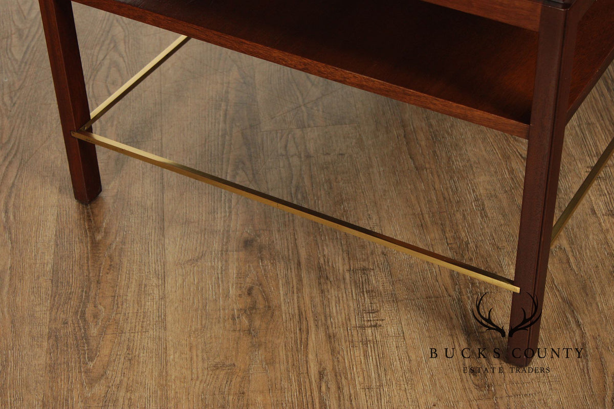 Edward Wormley for Dunbar Walnut And Brass Coffee Table