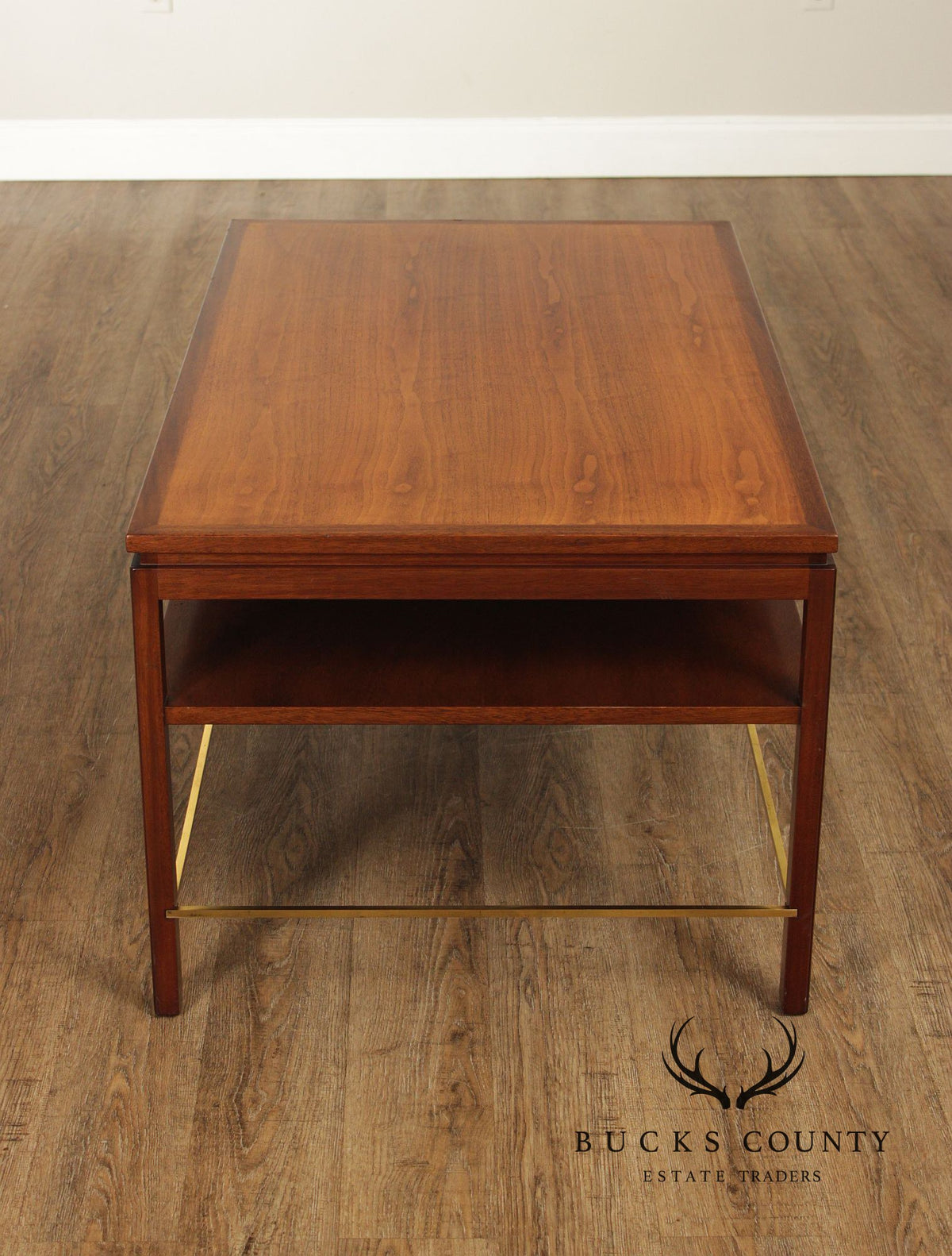 Edward Wormley for Dunbar Walnut And Brass Coffee Table