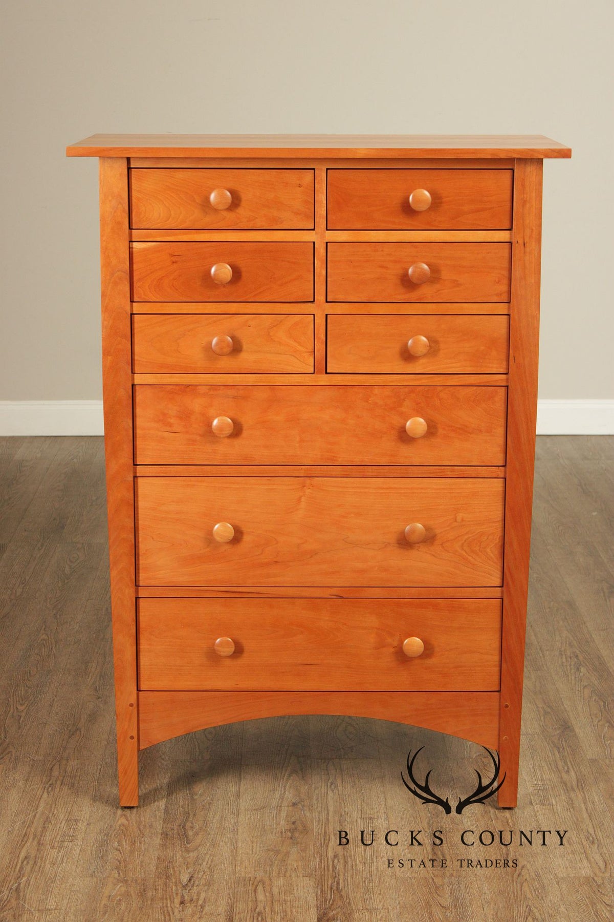 Stickley Mission Collection Harvey Ellis Nine-Drawer Cherry Tall Chest