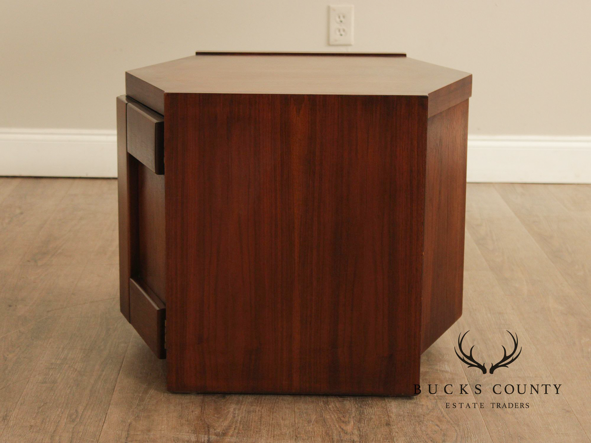 Lane Furniture Mid Century Modern Walnut Cabinet End Table