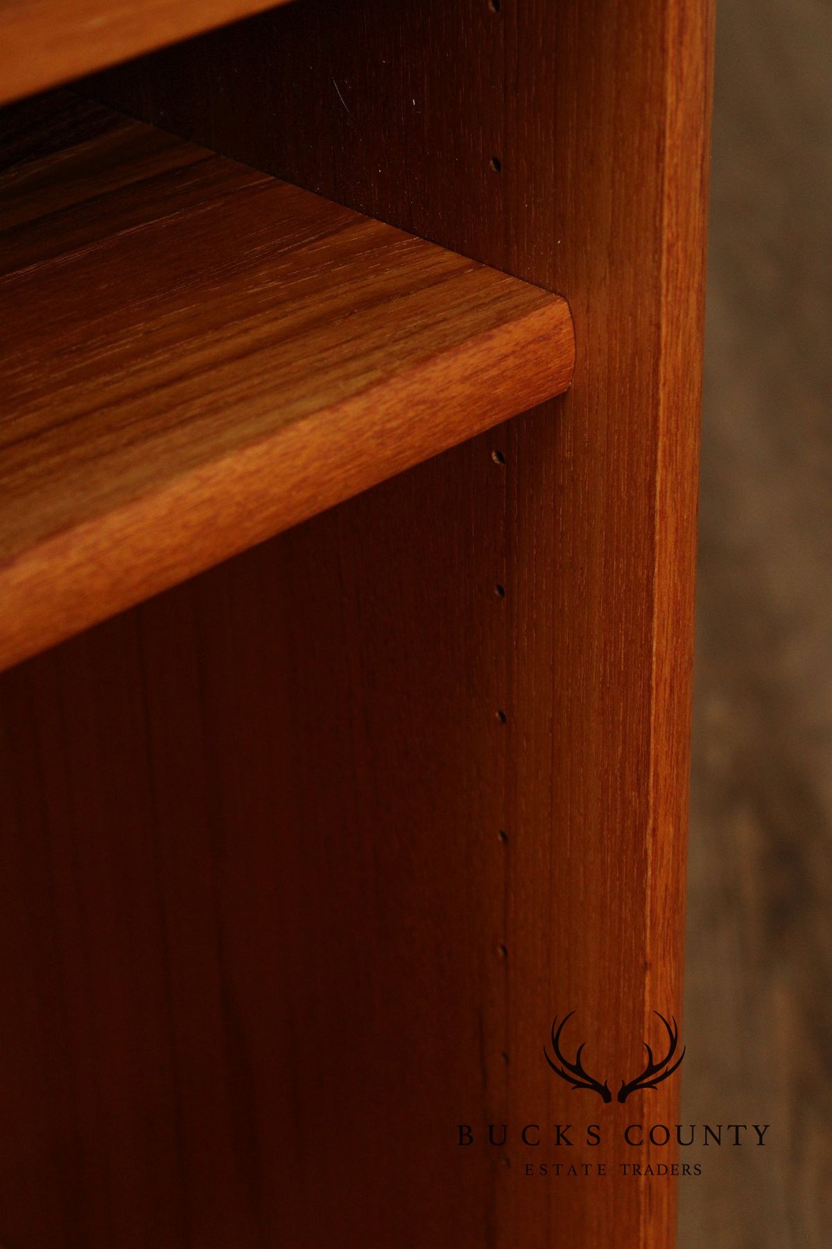 Danish Modern Teak Open Low Bookcase