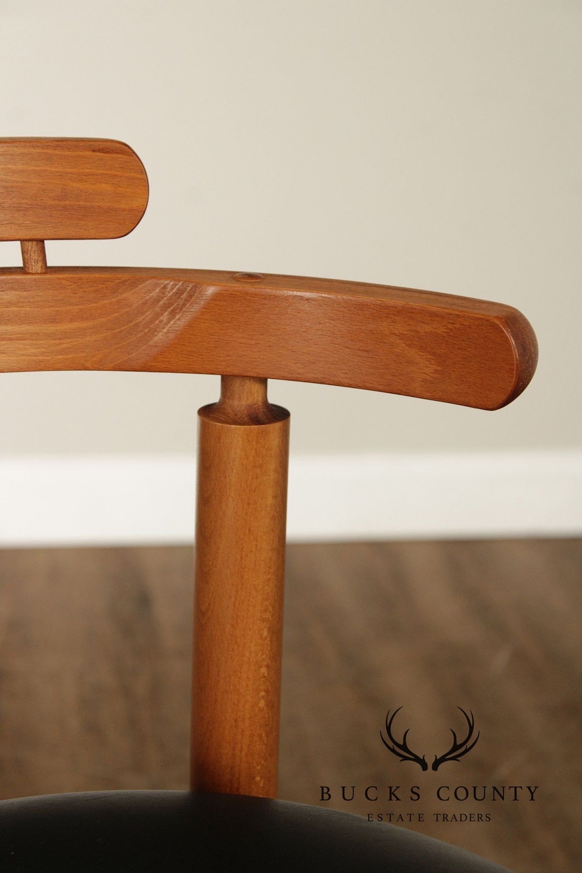 Findahls Møbelfabrik Danish Modern Pair Beech Wood Bar Stools