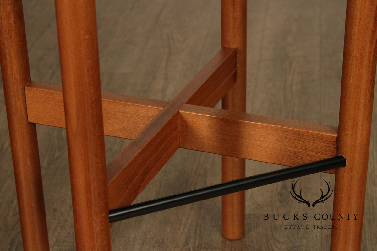 Findahls Møbelfabrik Danish Modern Pair Beech Wood Bar Stools