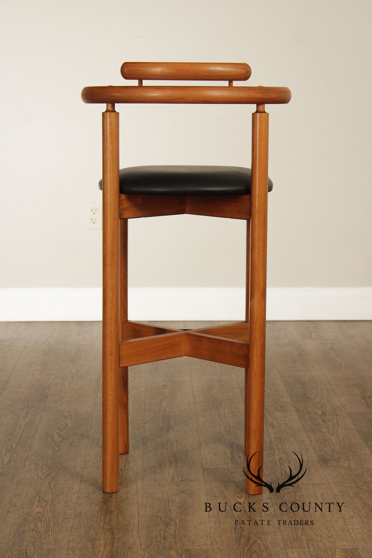 Findahls Møbelfabrik Danish Modern Pair Beech Wood Bar Stools