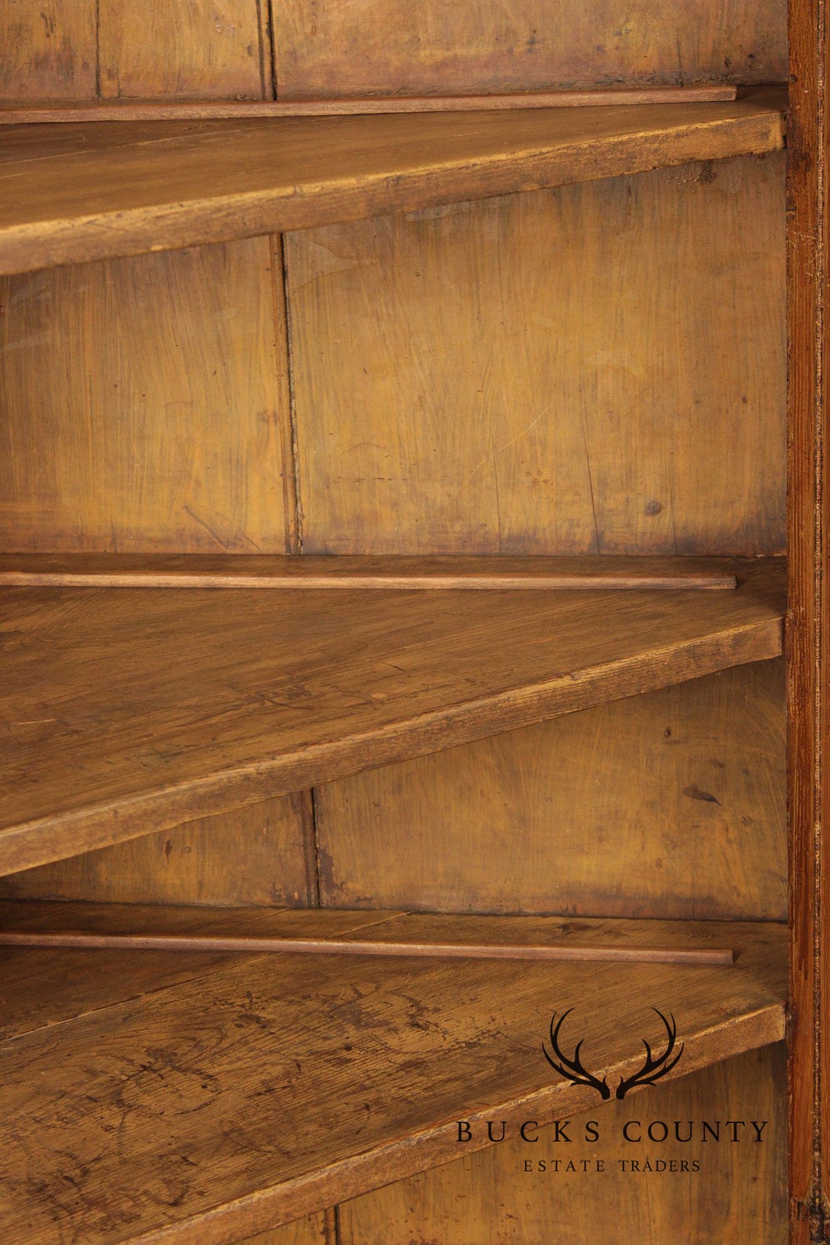 Antique American Primitive Painted Corner Cabinet