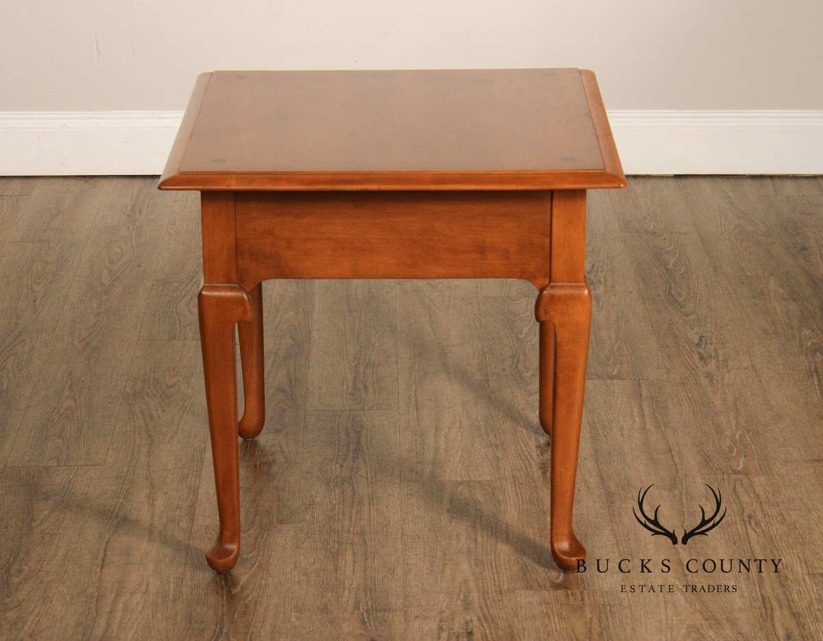 Ethan Allen Queen Anne Style Maple End Table