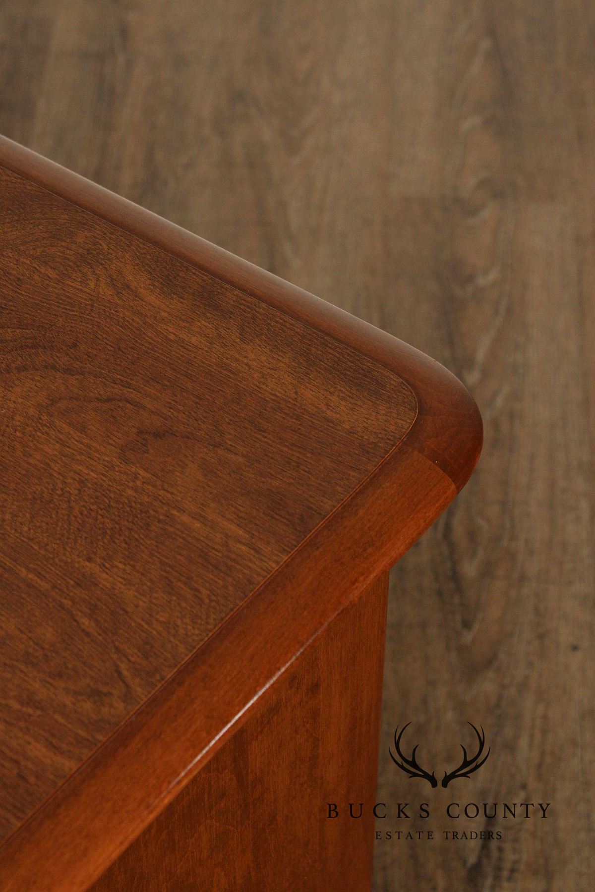 Ethan Allen Heirloom Nutmeg Maple Louvered Door Record Cabinet Side Table